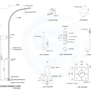 Tiang PJU 5 Meter