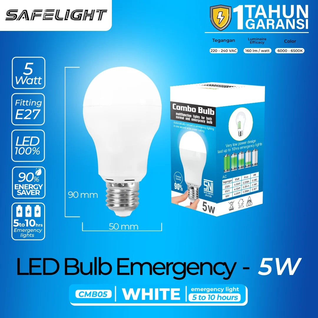 LED Bulb Emergency SAFELIGHT 5W 12W